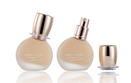 30ml 주문제작 코팅  파운데이션 용기 내부 포장재 스퀴즈 펌프가 달린 유리 액체 파운데이션 병-사랑스러운