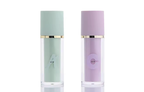 30ml  펌프 분무기가있는 패션 라운드 플라스틱 화장품 소형 용기 로션 병