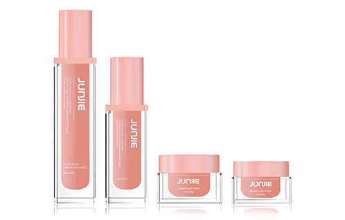 50ml.100ml.30g.50g아크릴 항아리 투명 원형 캡 더블 캡 사각형 모양 유행 화장품 아크릴 병 세트 용기 포장